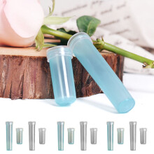 Shenmeida floral water tubes clear blue plastic 90 pcs