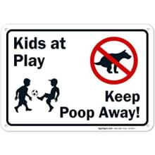 Dog Warning Sign Keep Off Grass No Pooping or Peeing 12x18