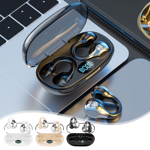 Jacenvly wireless bone conduction earphones white
