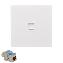 Gigabit RJ45 LAN Wall Outlet Faceplate 86x86mm