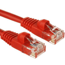 Cabo Ethernet CAT5/CAT5e RJ45 banhado a ouro vermelho de 15 metros (50 pés) para PC, Mac, laptop, PS2, PS3, Xbox e Xbox 360 - Compatível com