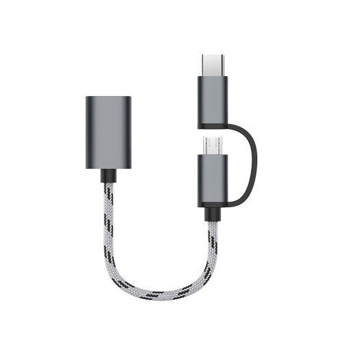 USB-C to USB 3.0 OTG Adapter with Micro-USB 2-in-1