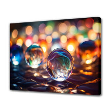 Abstract Crystal Galaxy Marble Poster Black 8x12 inch