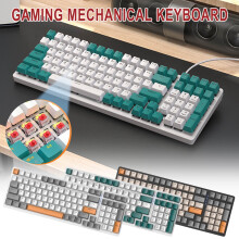 Jacenvly mechanical gaming keyboard RGB backlit 100 keys
