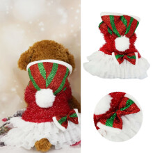Christmas dog hooded dress festive party outfit
