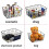 YQMM black metal wire storage baskets 4-pack 7