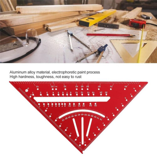 Carpenter Square,7inch T Square Multi-Purpose Carpenter Tools, Square, Protractor, Ruler, Marking Gauge, Saw Gauge Black 1