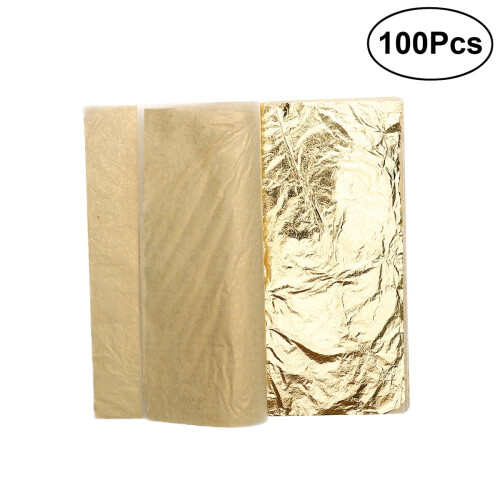 Imitation Gold Leaf 5.5 Inch 100 Sheets