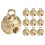 Brass bell vintage decoration 10 pcs 1