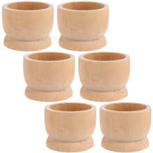 Wooden Egg Tray Toy for Kids DIY Painting 6 Pieces