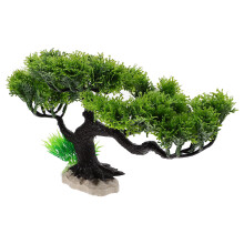 Artificial Bonsai Pine Tree Aquarium Desk Display Green