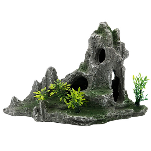 Aquarium mountain view stone ornament 1 piece