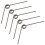 Pruning Shears Stainless Steel V-Handle 5 Pcs 1