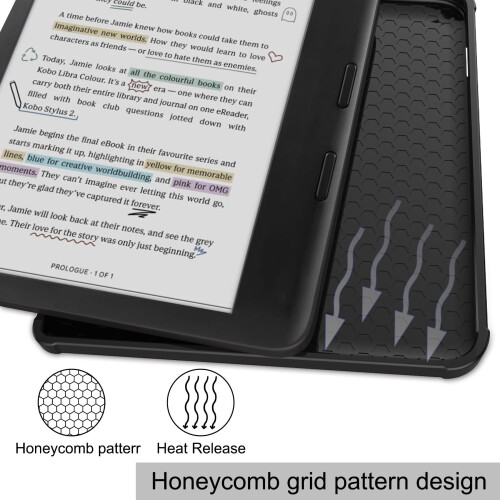 Kobo Libra Color 2024 protective PU leather case with stand 2