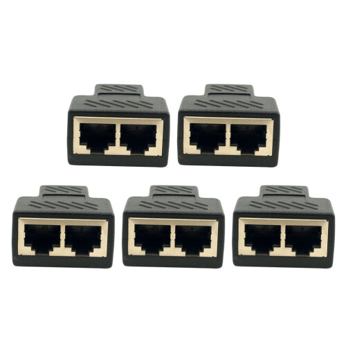 Ethernet splitter RJ45 coupler adapter 1-2 port