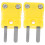 K-Type Thermocouple Plug Adapter Plastic 2 Pcs 1