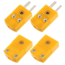 Hermaphrodite Connector K-Type Thermocouple Adapter 4 pcs