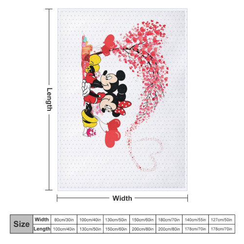 Mickey Blanket Flannel Plush Throw 50" x 70" 1