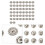 Guangmc silver snap buttons large quantity 50 5