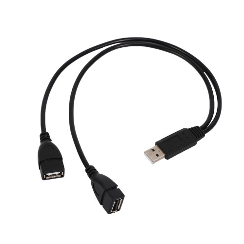 USB 2.0 A公转双USB 2.0 A母Y型分线器 1