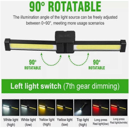 Gym Lamp for Posing,7th Gear Dimming,Portable Magnet LED Flashlight with Hook 1