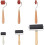 Rubber Roller Brayer Set 6 pcs 6 sizes black pink 1