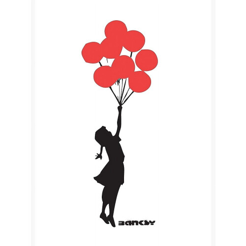 Banksy – Ballonmädchen, moderne Kunstdekoration, rahmenlos