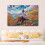 Long-haired man on blooming grass poster 20x30 cm 8