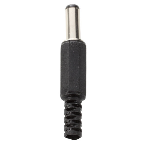 Black Plastic DC Power Plug Jack Connector 2.1x5.5mm Male 1
