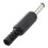Black Plastic DC Power Plug Jack Connector 2.1x5.5mm Male 3
