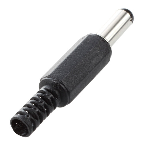Black Plastic DC Power Plug Jack Connector 2.1x5.5mm Male 2