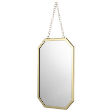 Gold Decorative Hairdressing Mirror Brass Metal Wall