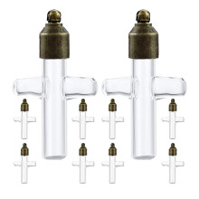 Cross-Shaped Glass Wish Bottles Set of 1
