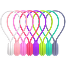 Magnetic Cable Ties Multi-Color 8-Pack