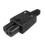 Black IEC 320 C15 female outlet socket 250V 10A 2