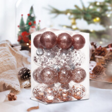 Karymi PET Transparente, 8 cm große, bunte Weihnachtskugel, kompatibel mit Baumschmuck, hängende, dekorative Kugel, Geschenkidee für Frauen zu