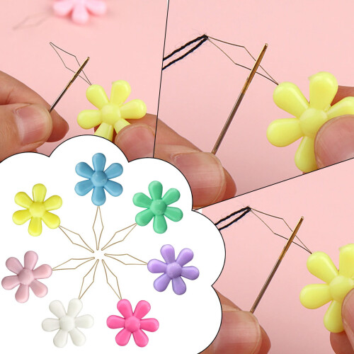 Plastic flower threader needle for sewing box 2