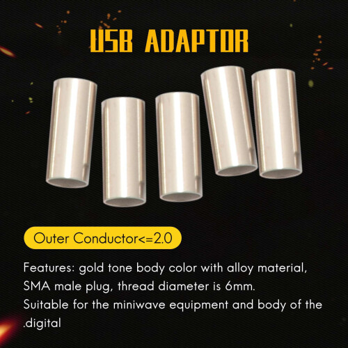 SMA male plug straight crimp RF adapter 5 pcs 2