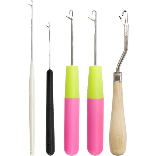 Latch Hook Crochet Needles Set 5 Pieces Various Sizes