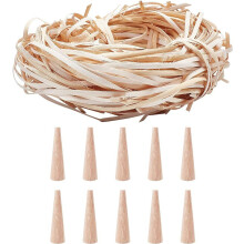 Natural Rattan Chair Caning Kit 100g with 10 Wood Nails