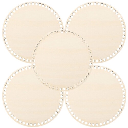 Crochet Basket Wood Base Shaper 5 pcs