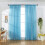 Snowflake Voile Curtains Silver Foil Print Pair 6
