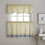 Scalloped valance geometric gold 58"x14" 2