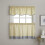 Scalloped valance geometric gold 58"x14" 3