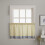 Scalloped valance geometric gold 58"x14" 4