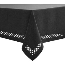 Waterproof Stain-Resistant Rectangular Tablecloth Elegant 140x220 cm Black — black tablecloth 140x220