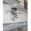 Stainless Steel Wall-Mount Floating Shelf with S Hooks, 1 7