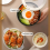Mini rice cooker light green portable 0.6L 2