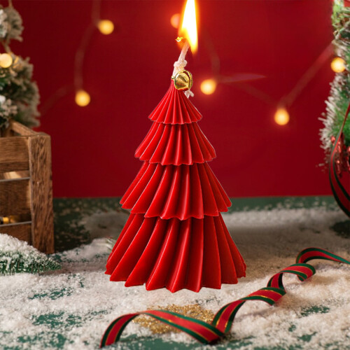 Cedar Forest Christmas Tree Candle, Rustic Farmhouse Decor, 2