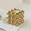 Gold Ceramic Bubble Candle Holder Boho Style 2
